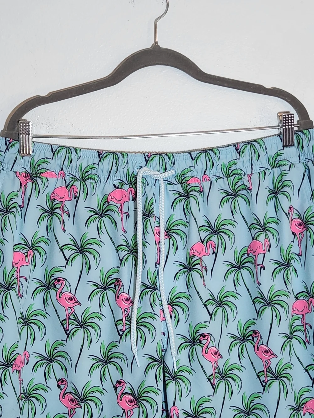 George Blue and Pink Flamingo Print Swim Trunks Size 2XL 5